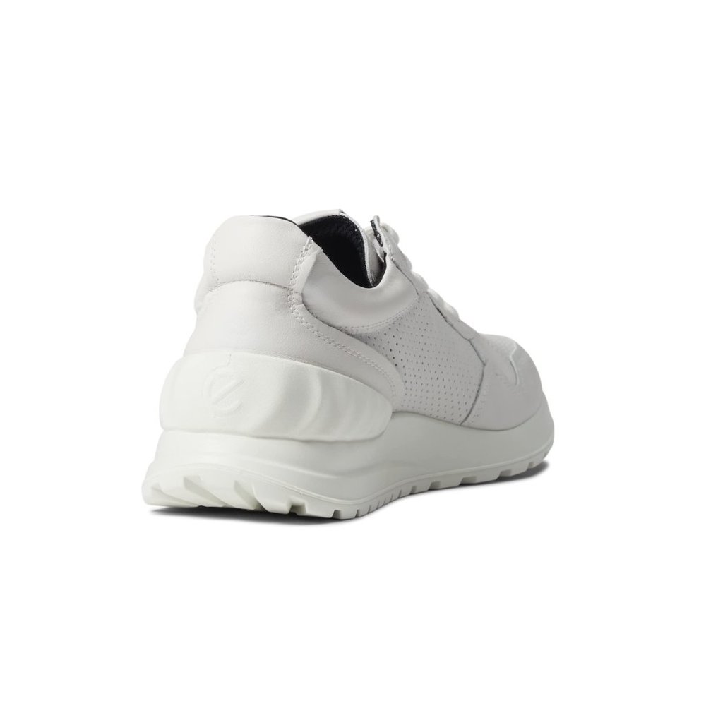 Ecco Men's Astir Lite Lace Up Leather Sneaker Fluidform Comfort Footbed White - Picture 4 of 8